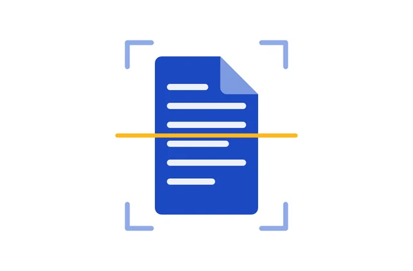 Document icon with a scan line, representing AI document extraction